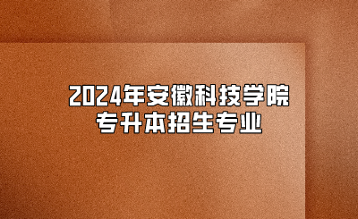 2024年安徽科技學院專升本招生專業