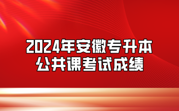 2024年安徽專升本公共課考試成績